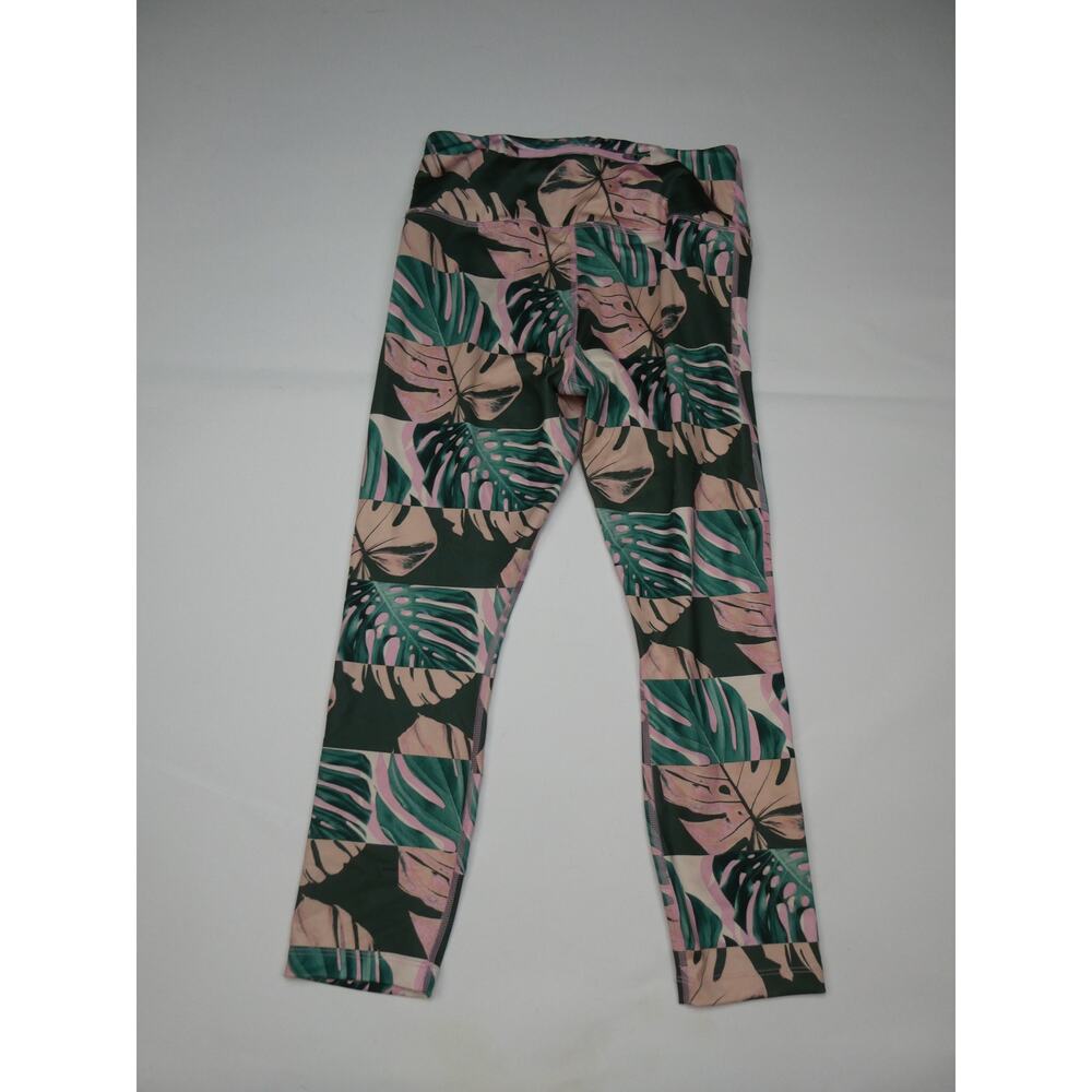 Nike Dri Fit Botanical Print Fast Crop Leggings Pink Green CJ2162-654 medium - Picture 2 of 3